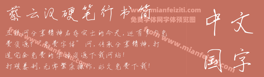 蔡云汉硬笔行书简预览图1