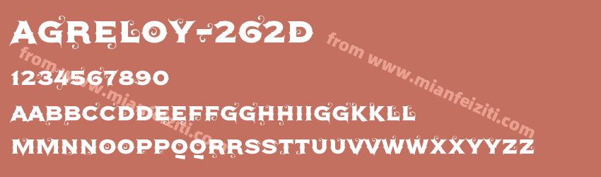 Agreloy-262d字体预览