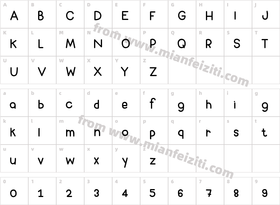 Fairy Ver3字体映射图