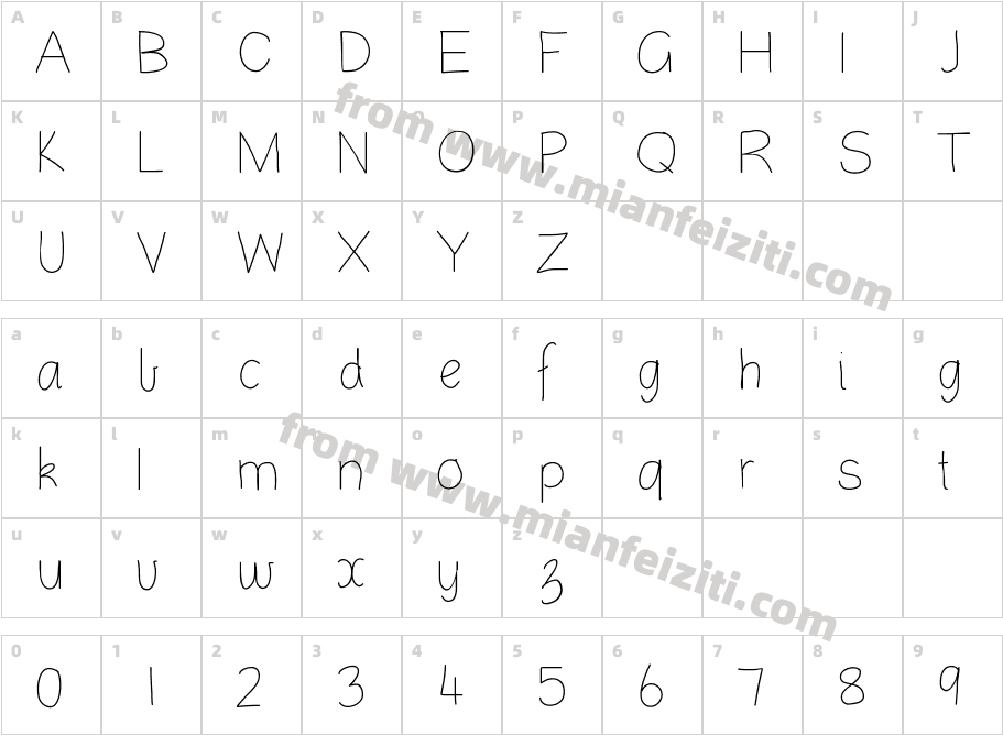 MGL The Write Stuff字体映射图