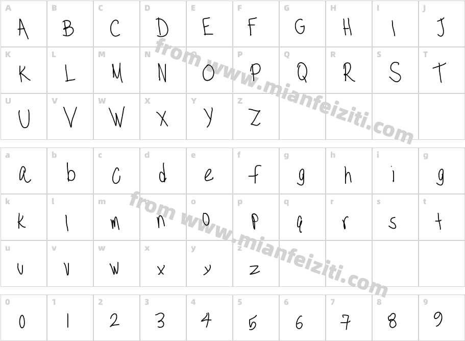 Marcus Fast字体映射图