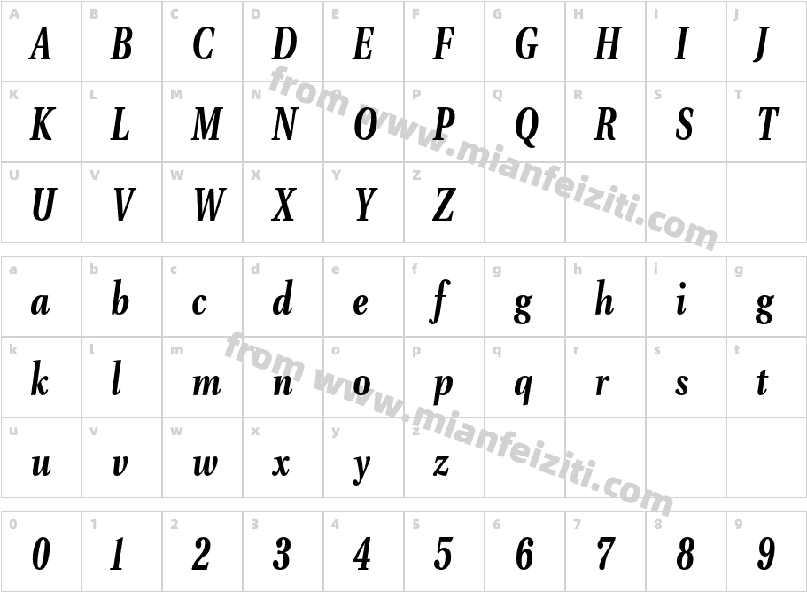 Venturis ADFNo 2 Cd-Bold Italic字体映射图