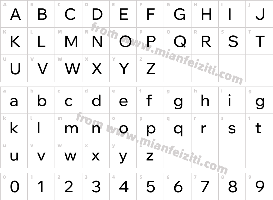 Wix Madefor Display Medium字体映射图