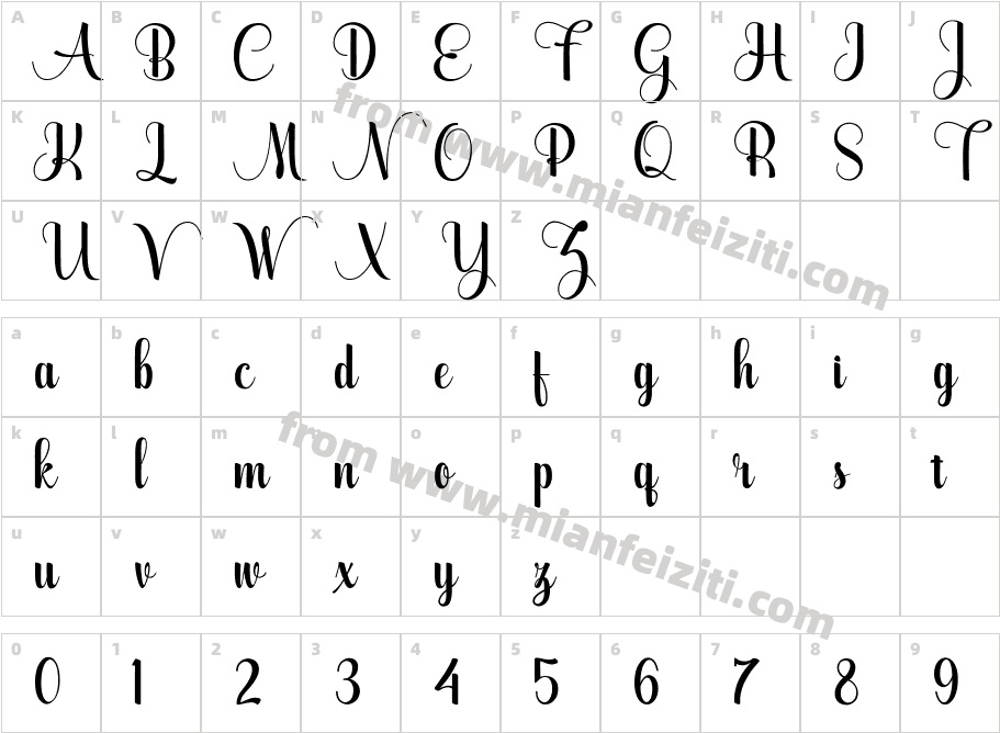 Wolf Bane Pro字体映射图
