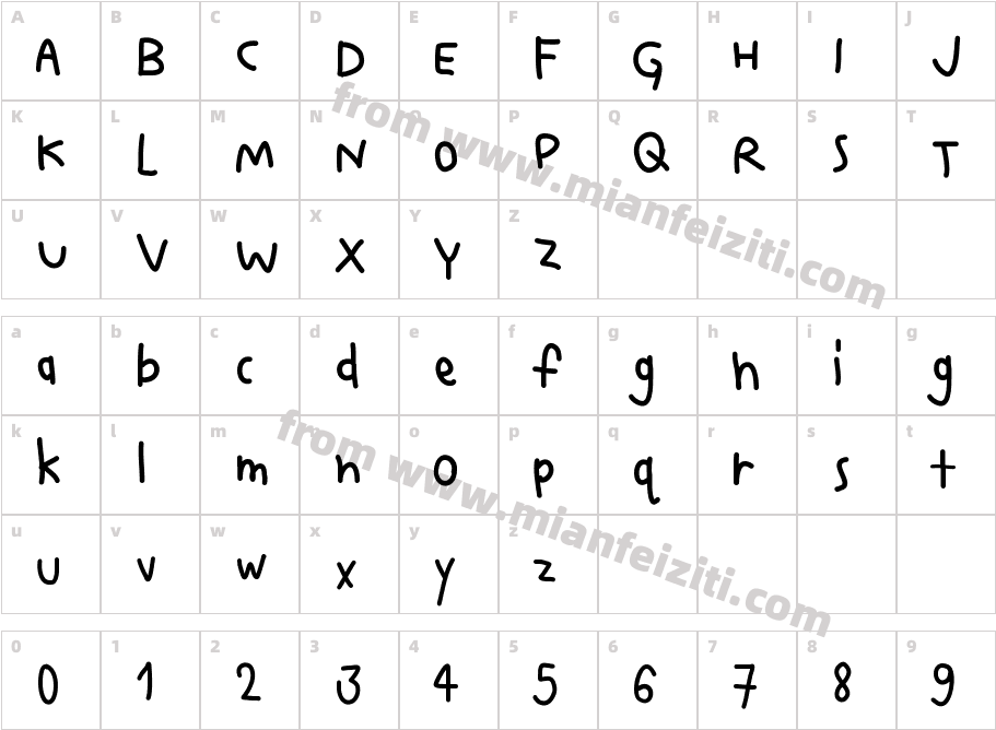 abebexx字体映射图