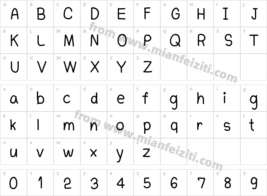 achirayaaa字体映射图