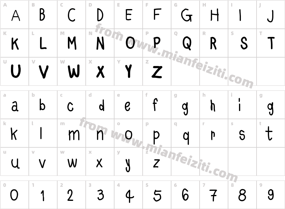 aem字体映射图