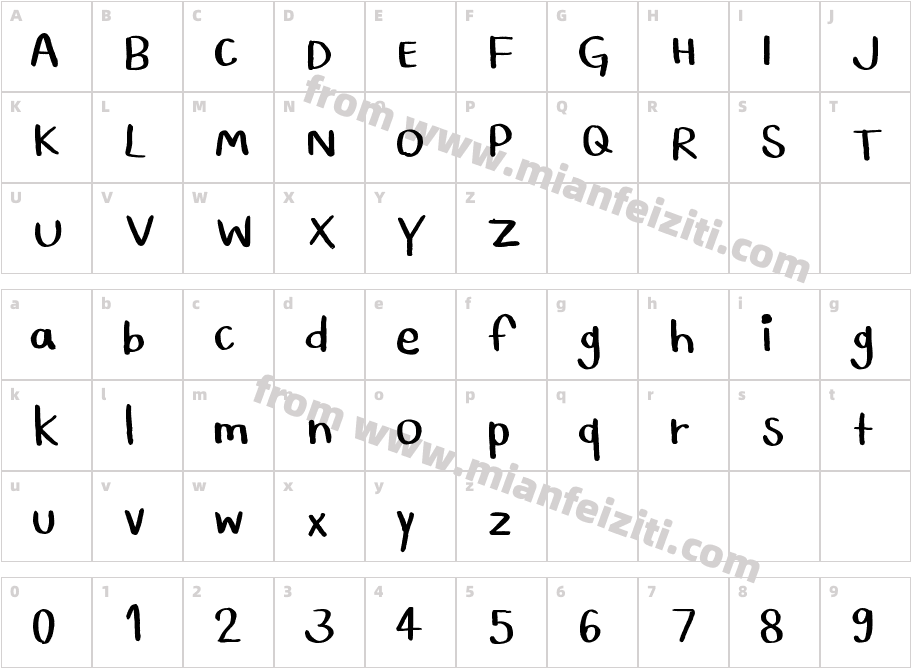 aomaru11字体映射图