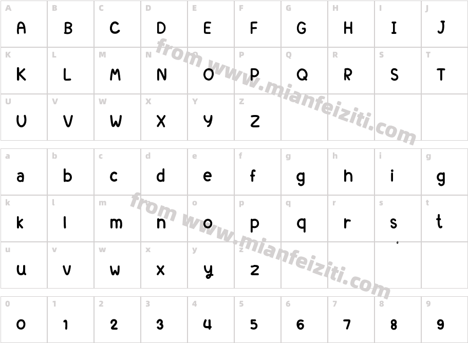 aunfont0字体映射图