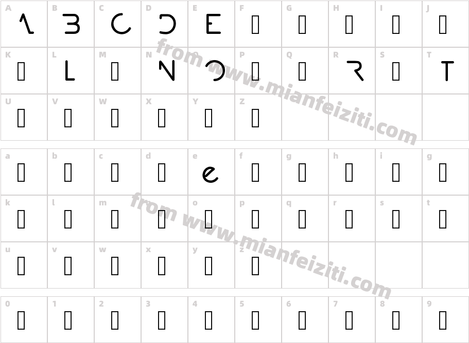 balance字体映射图