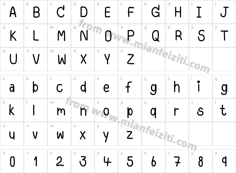 bearhynth字体映射图