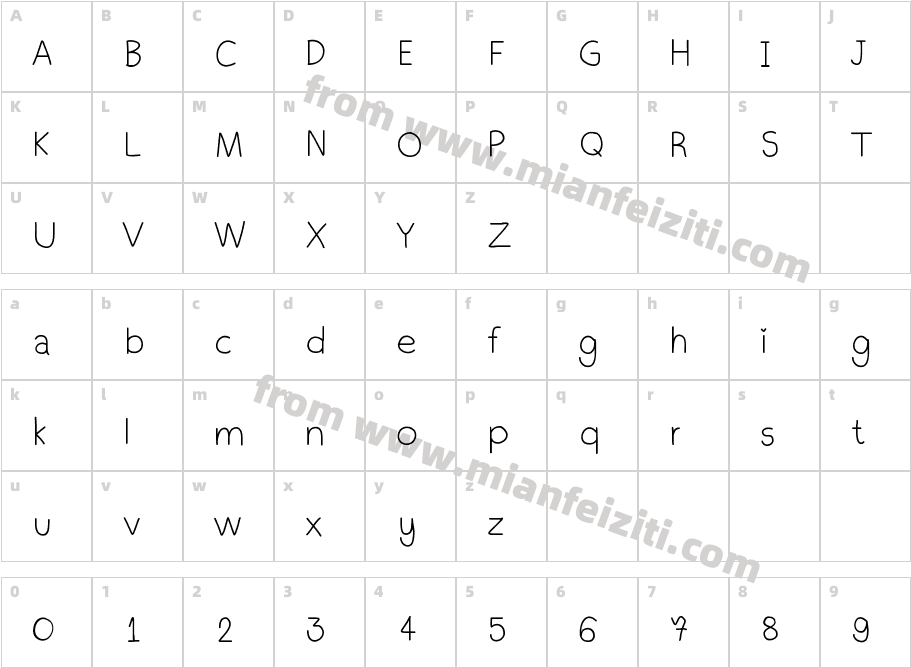 btfonts2字体映射图