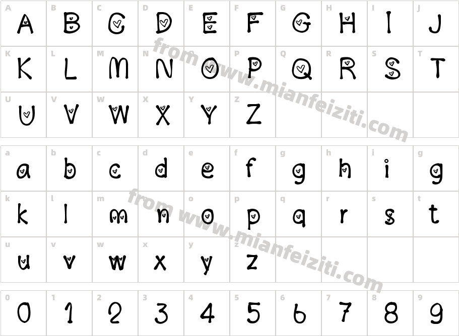 chuchoo4字体映射图