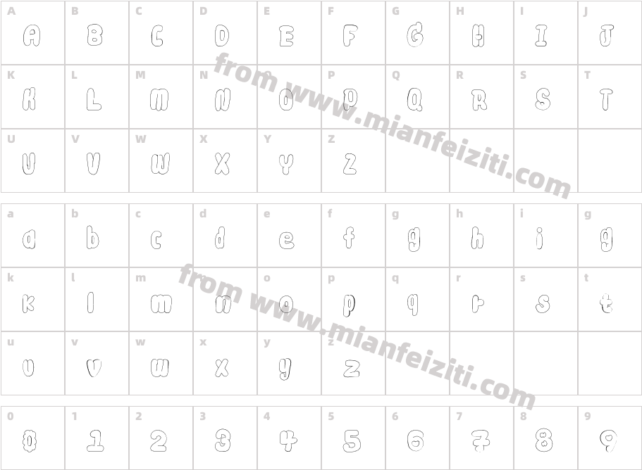 chujai字体映射图