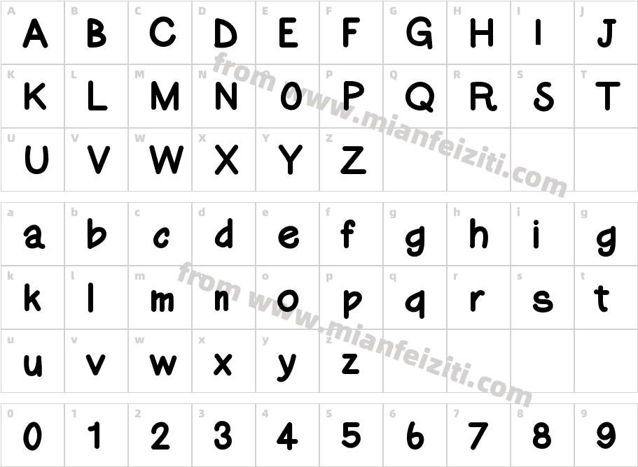 cicciofont字体映射图