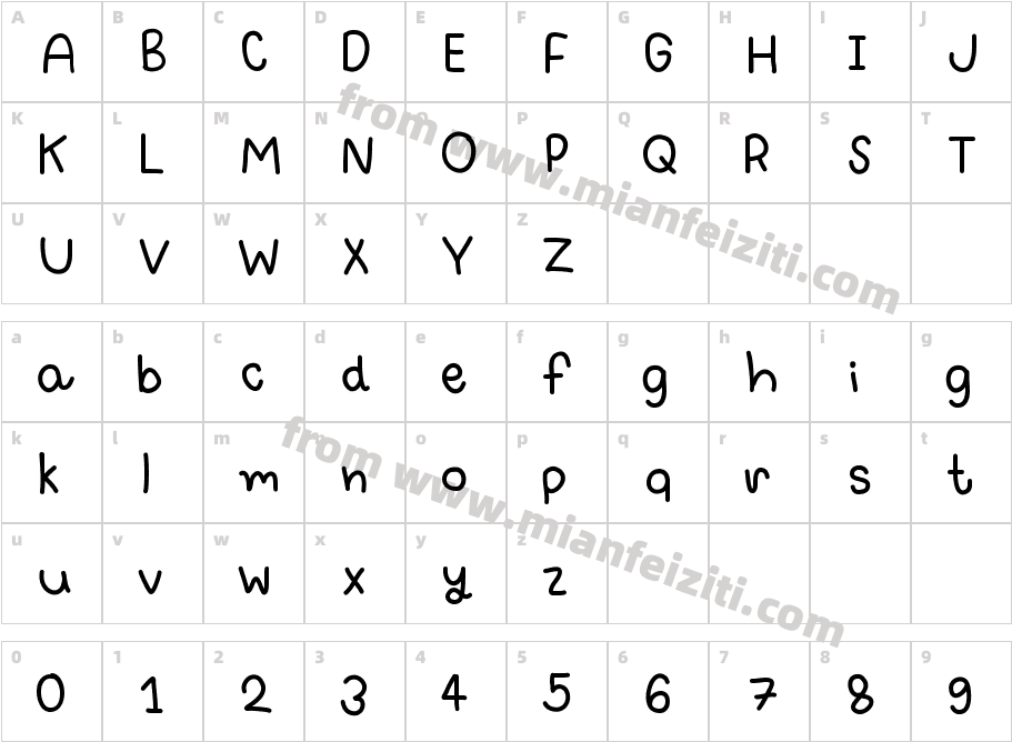coconbyhippob字体映射图