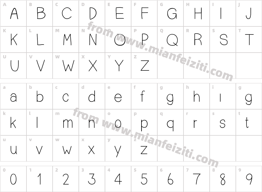coolboy字体映射图