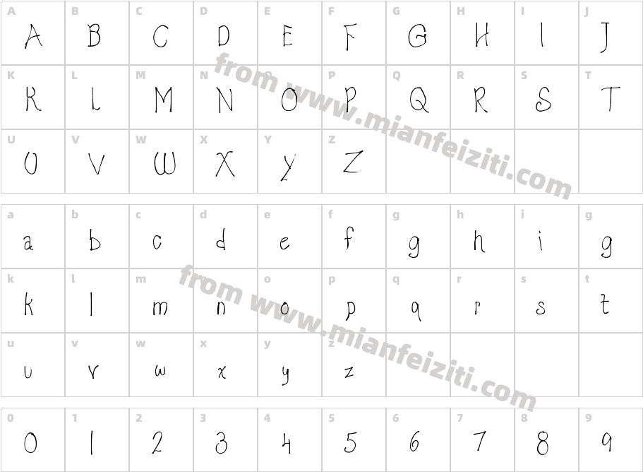 country字体映射图