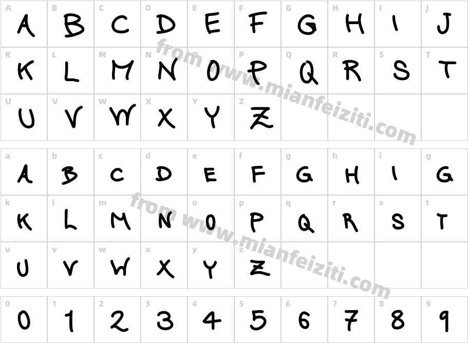 craftbcl字体映射图