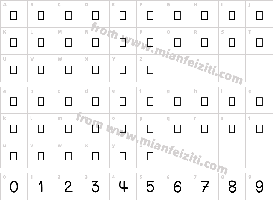 creammy02字体映射图