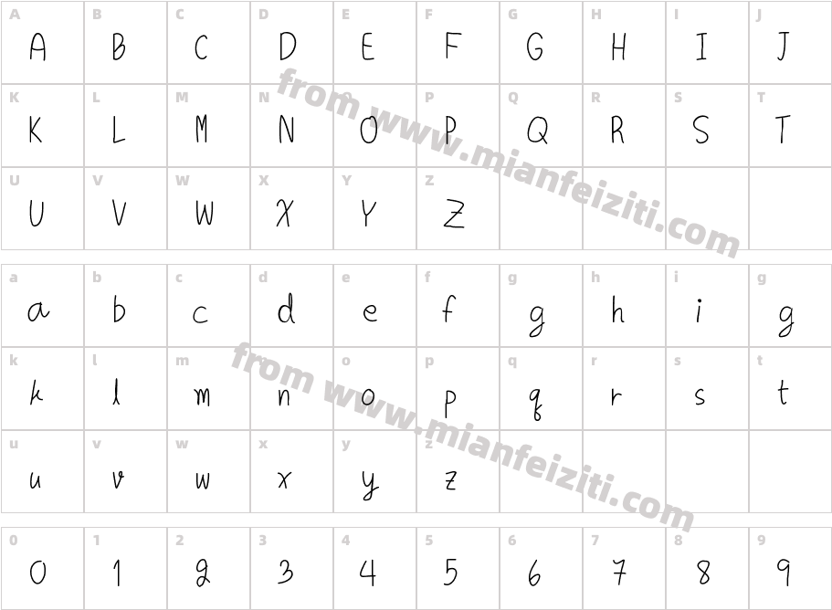 creamnicha字体映射图