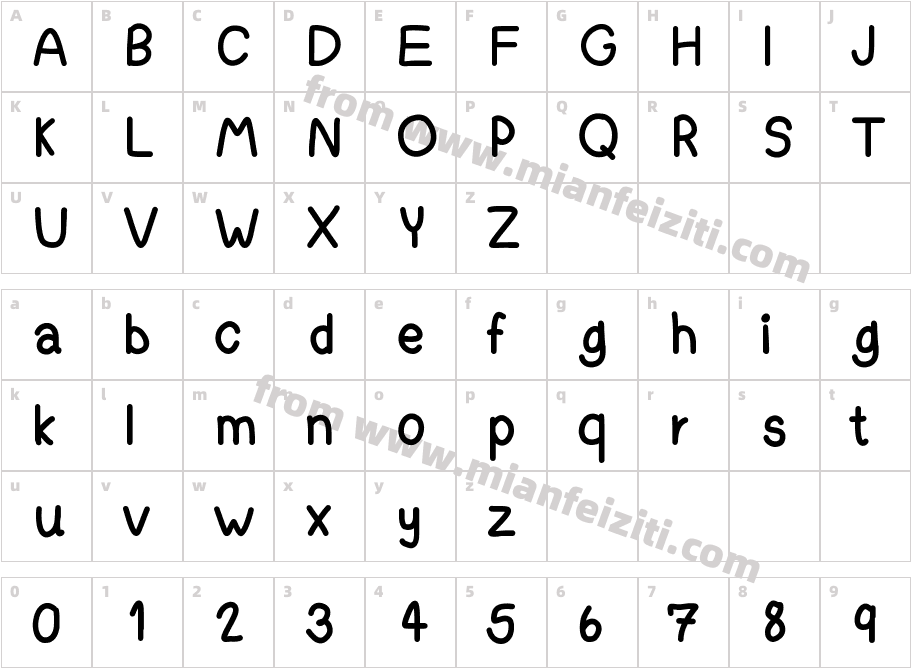 creamy字体映射图