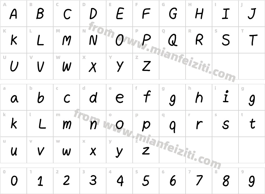 crfront字体映射图