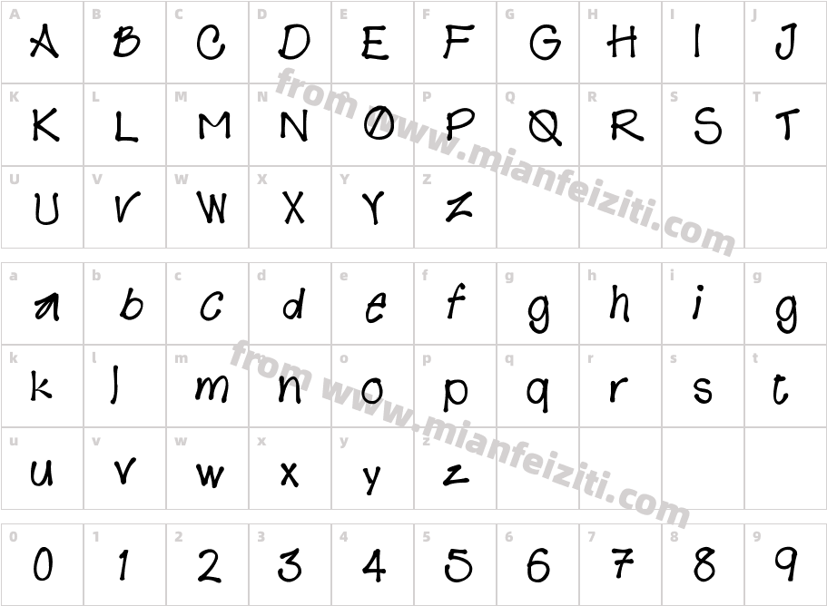 culero字体映射图