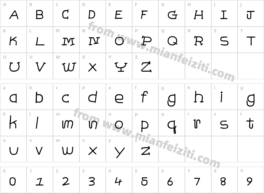 cupcakefont字体映射图