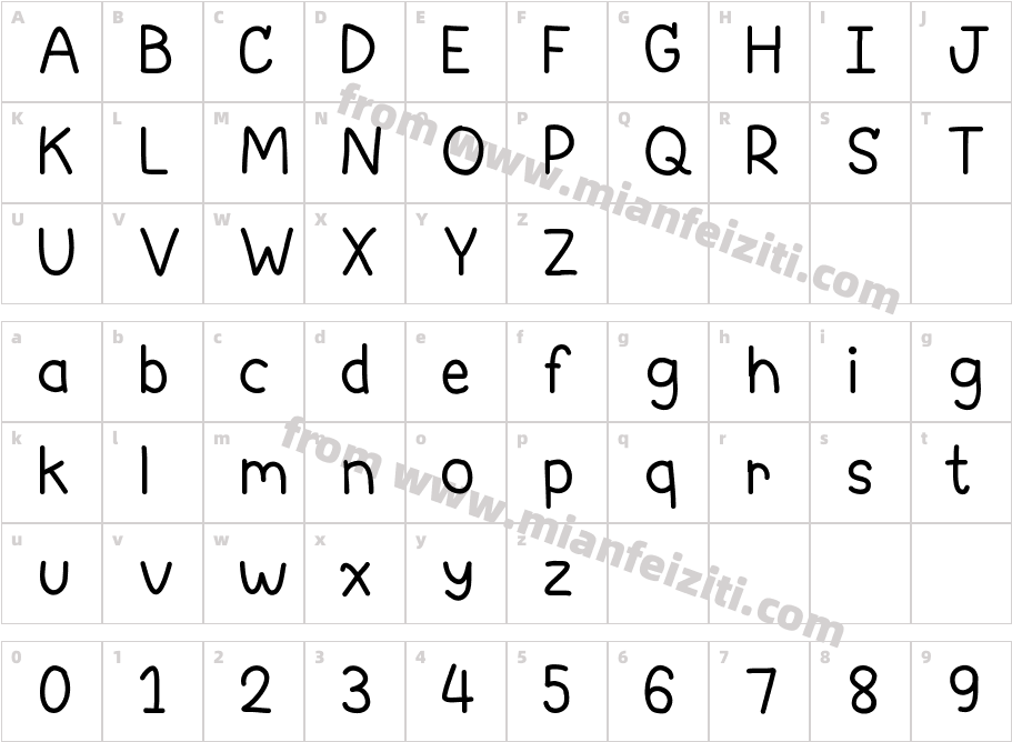 cutiecrispy字体映射图