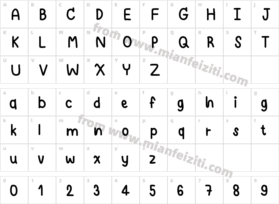 cutiecutiebb字体映射图