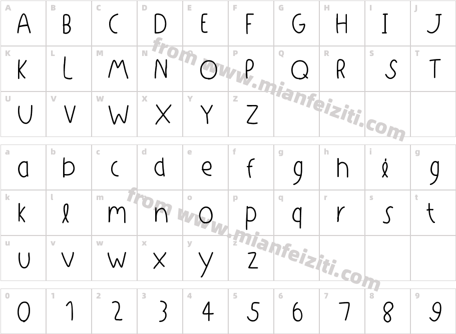 cutiemelody字体映射图