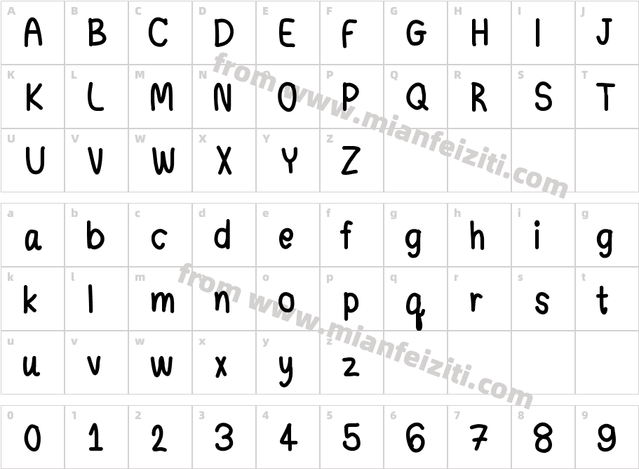 dadeeda字体映射图