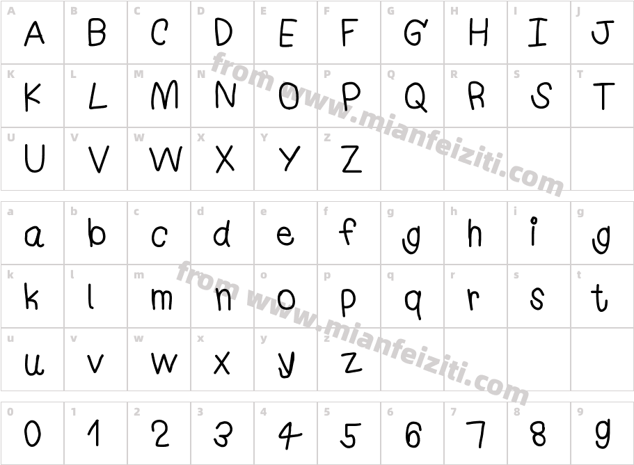 daisymemie字体映射图