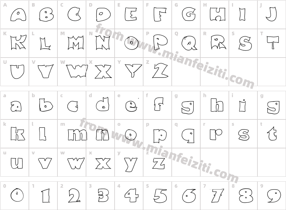 danidasfatboy字体映射图
