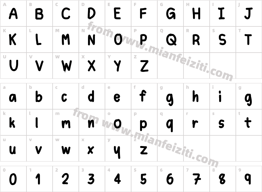 daywinx字体映射图