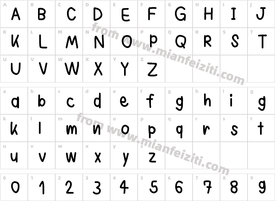 deedee字体映射图