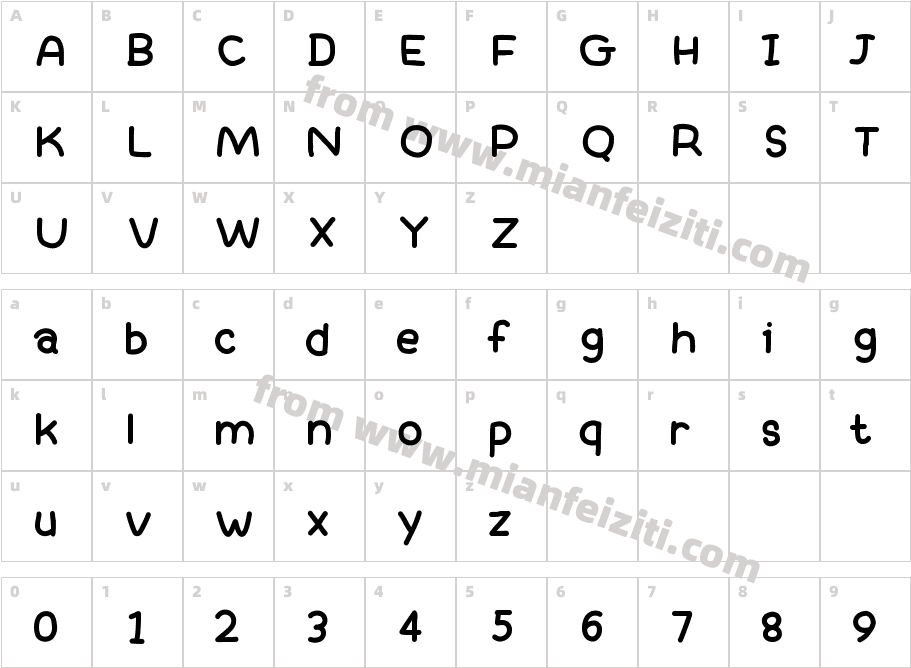 demifont字体映射图