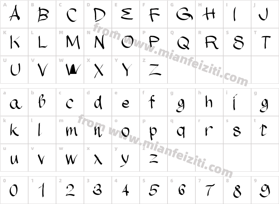 demon rwo字体映射图