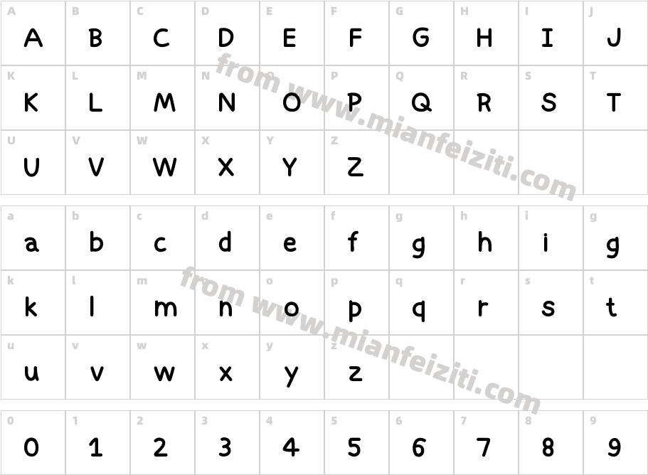 dessert字体映射图