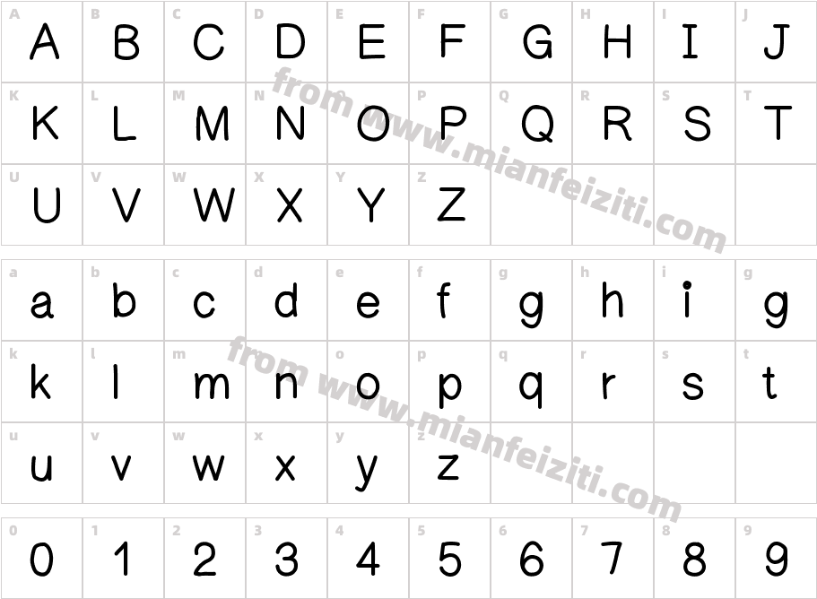 didarfont字体映射图