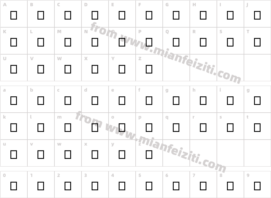 dilibee字体映射图