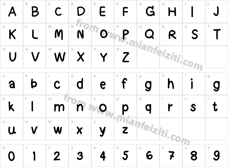 diyfont字体映射图