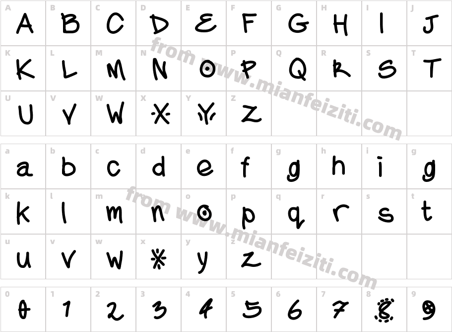 dmtcymaticshandfont字体映射图