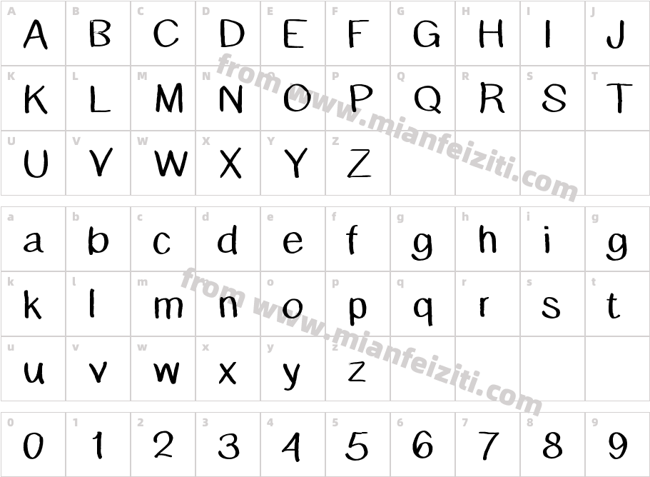 domhand more 2字体映射图