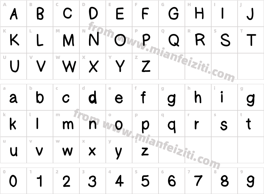 donutfont字体映射图