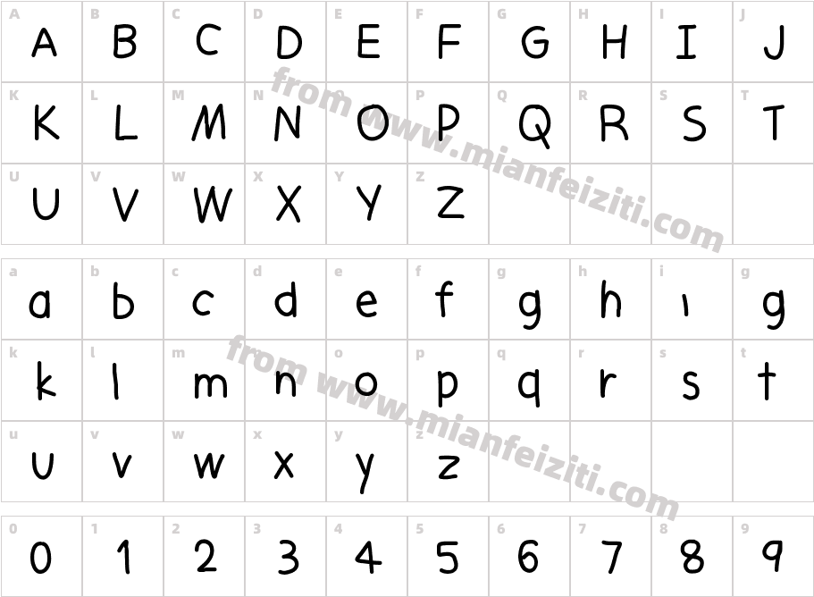 doodledude字体映射图