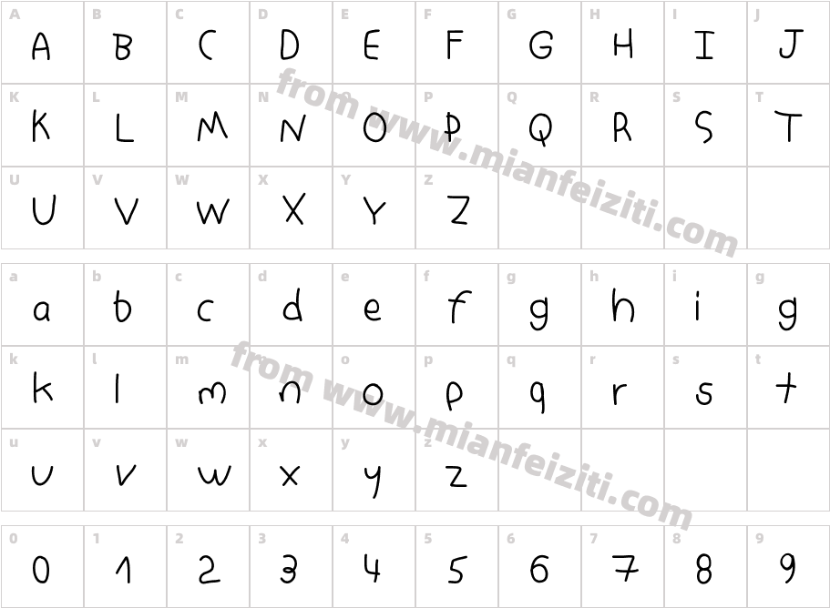 dookdik字体映射图