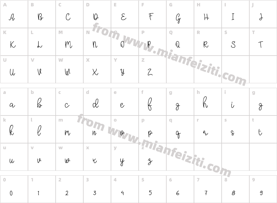 doormat字体映射图