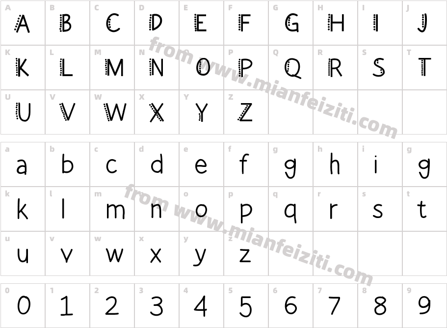 dotted字体映射图